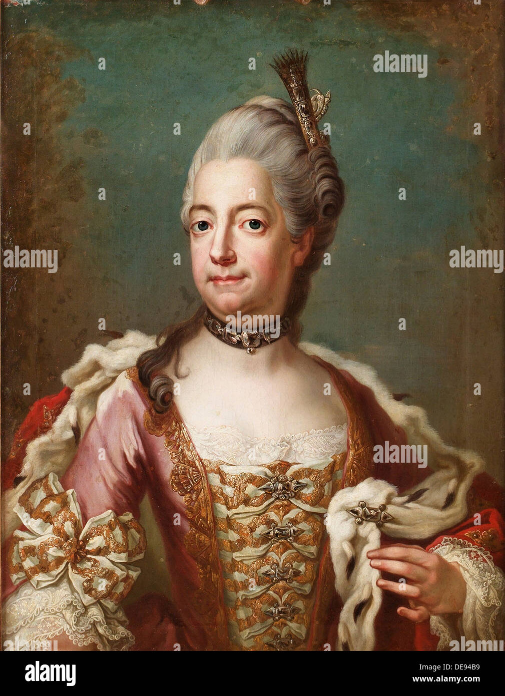 Louisa Ulrika de Prusse (1720-1782). Artiste : Björk, Jakob (1726-1793) Banque D'Images