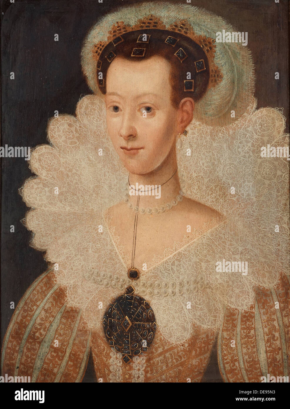 La reine Maria Eleonora de la Suède. Artiste : Hoefnagel, Jacob (1575-c. 1630) Banque D'Images