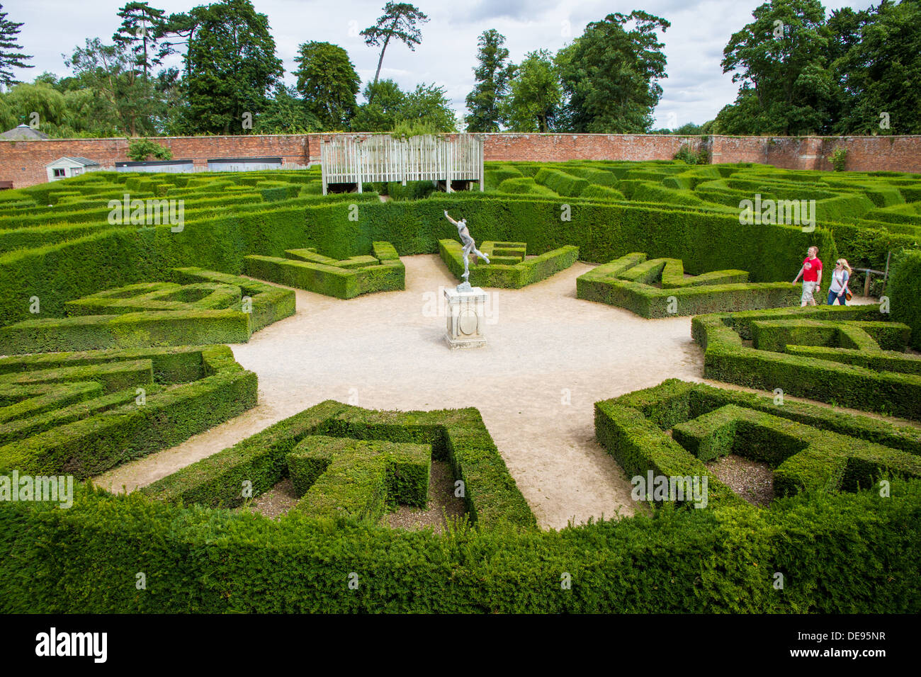 Le Labyrinthe dans le jardins d'agrément à Blenheim Palace à Woodstock, Oxfordshire, Angleterre Banque D'Images