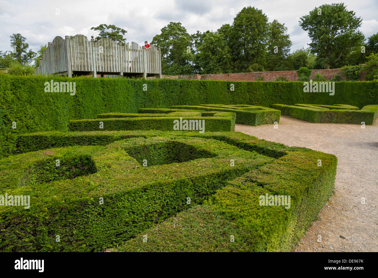 Le Labyrinthe dans le jardins d'agrément à Blenheim Palace à Woodstock, Oxfordshire, Angleterre Banque D'Images