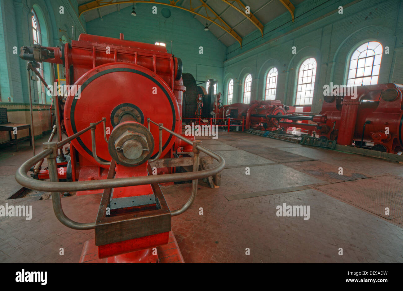 Astley Green Pit Rouge Aucun Bobinage moteur pignon1 Banque D'Images