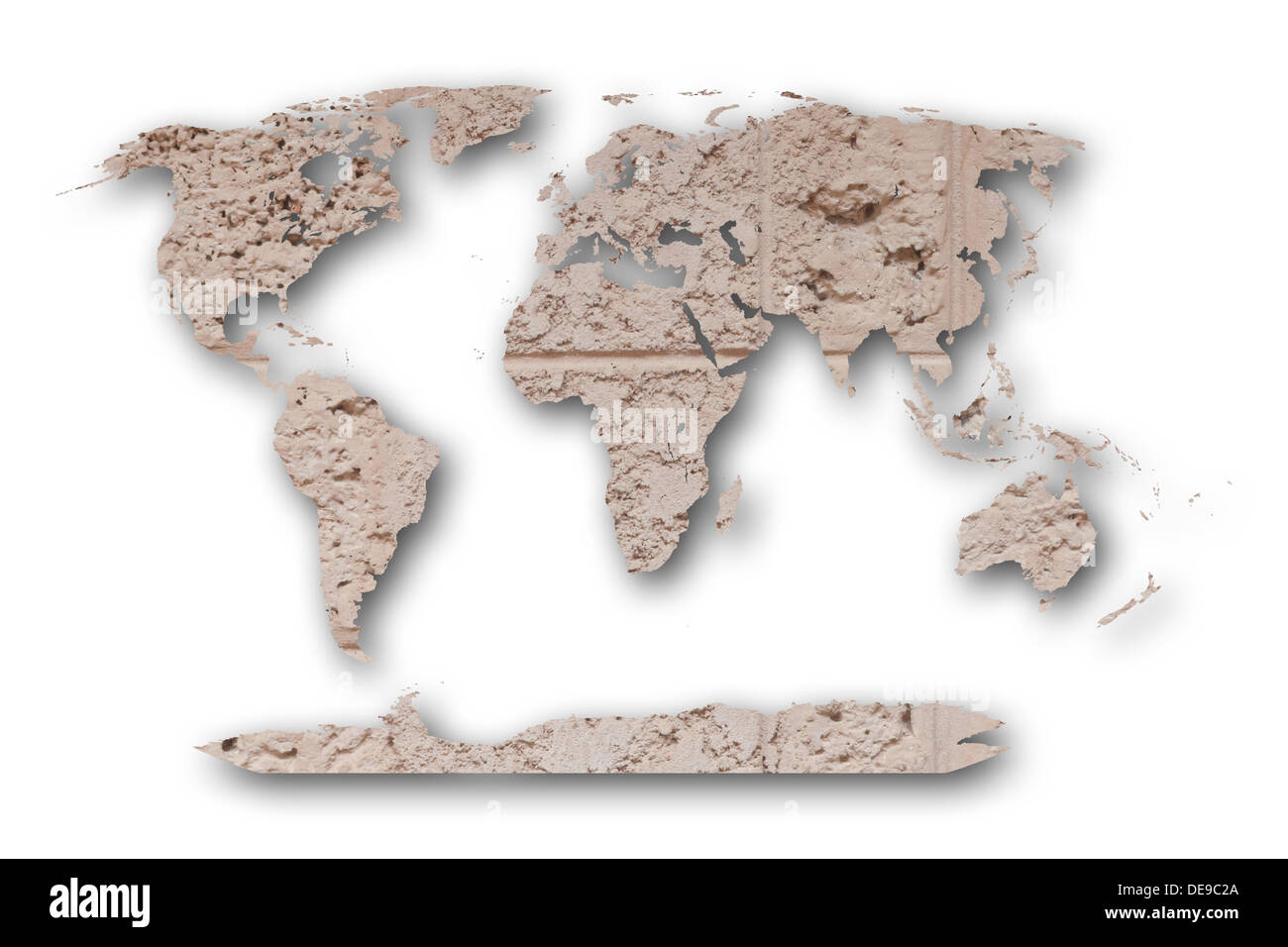 Architecture antique art toile fond fond beau bloc brique brown building carte du monde carte du monde planète blanche global art Banque D'Images