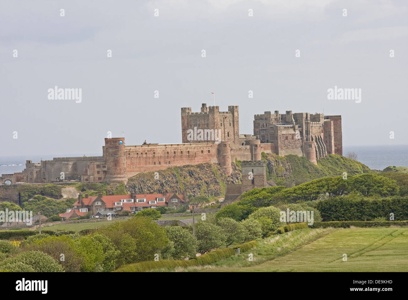 Château de Bamburgh, Bamburgh, Northumberland, England, UK Banque D'Images