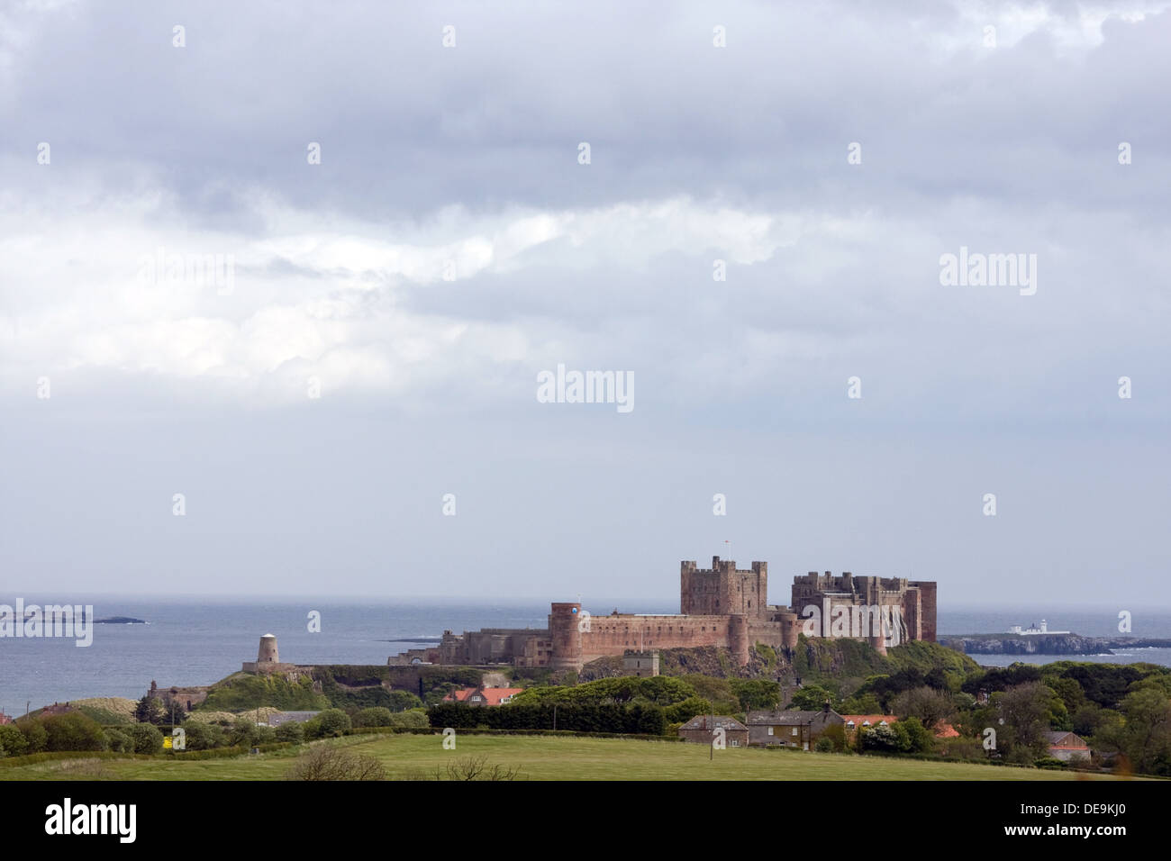 Château de Bamburgh, Bamburgh, Northumberland, England, UK Banque D'Images