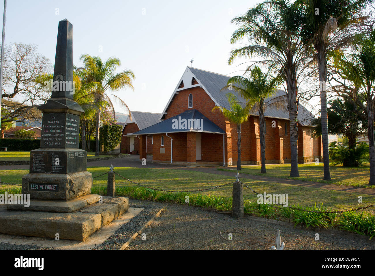 L'Église anglicane de Saint Pierre, un bâtiment typique de Sir Herbert Baker, Vryheid, Afrique du Sud Banque D'Images