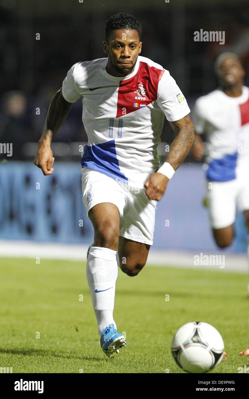 Jeremain Lens (NED), Septembre 10, 2013 Football / Soccer - Coupe du Monde  FIFA 2014 : tour de qualification match entre l'Andorre et aux Pays-Bas, à  l'Estadi Comunal, Andorra la Vella, Andorre,