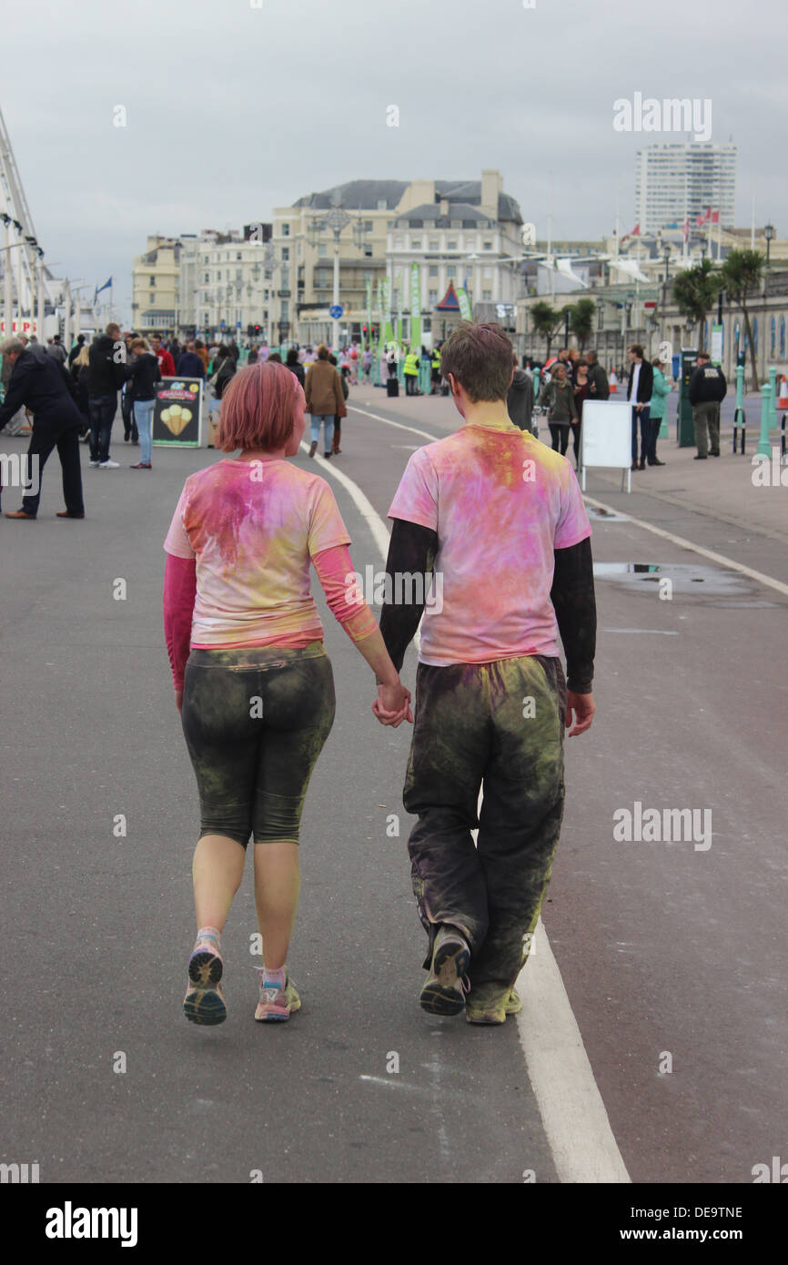 La Color Run™ est une expérience qui est moins sur la vitesse et plus sur bénéficiant d'une folle journée avec votre couleur Banque D'Images