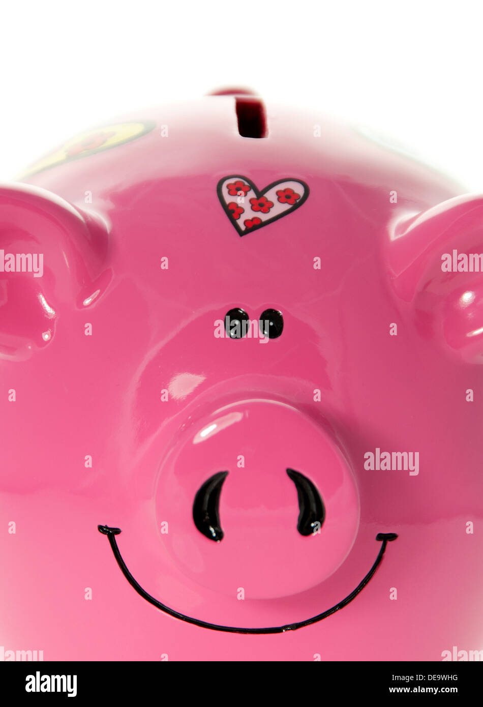 Close up of Pink Piggy Bank Banque D'Images