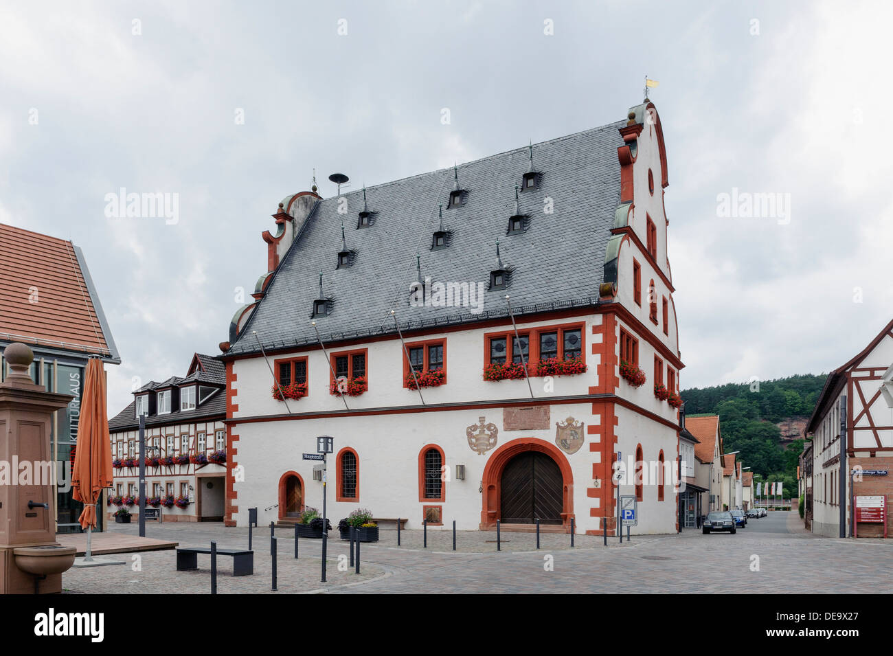 Hôtel de ville historique de 1590, Buergstadt, Bavaraia, Allemagne Banque D'Images