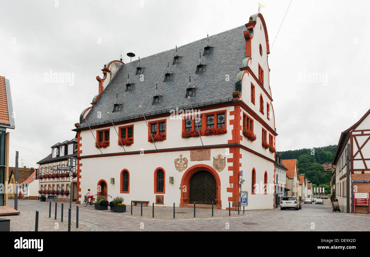 Hôtel de ville historique de 1590, Buergstadt, Bavaraia, Allemagne Banque D'Images