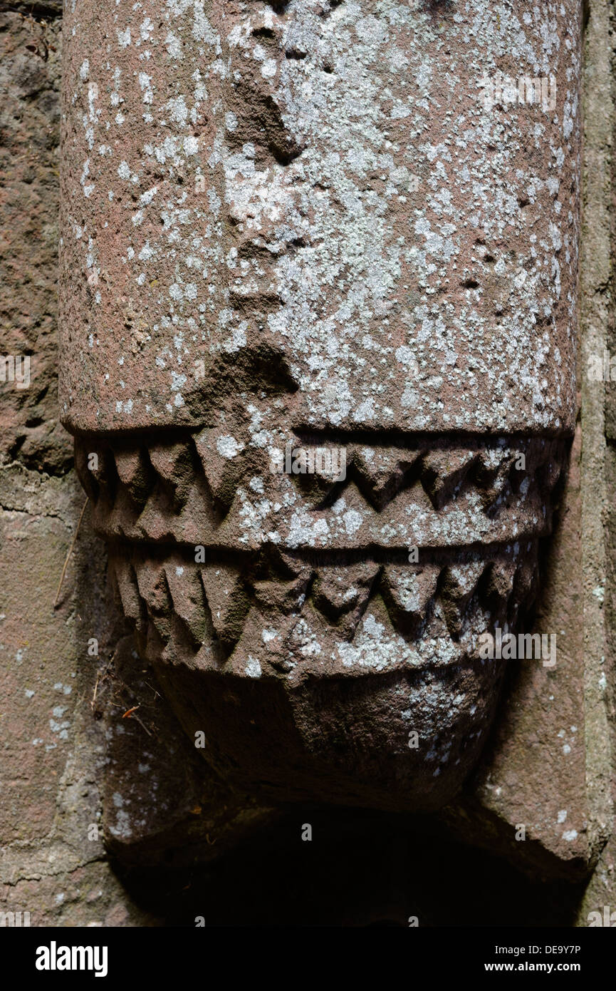 Ère Staufer château fort Burg Wildenberg (Wildenburg)(12.c.) dans Kirchzell, forêt d'Odes, Bavière, Allemagne Banque D'Images