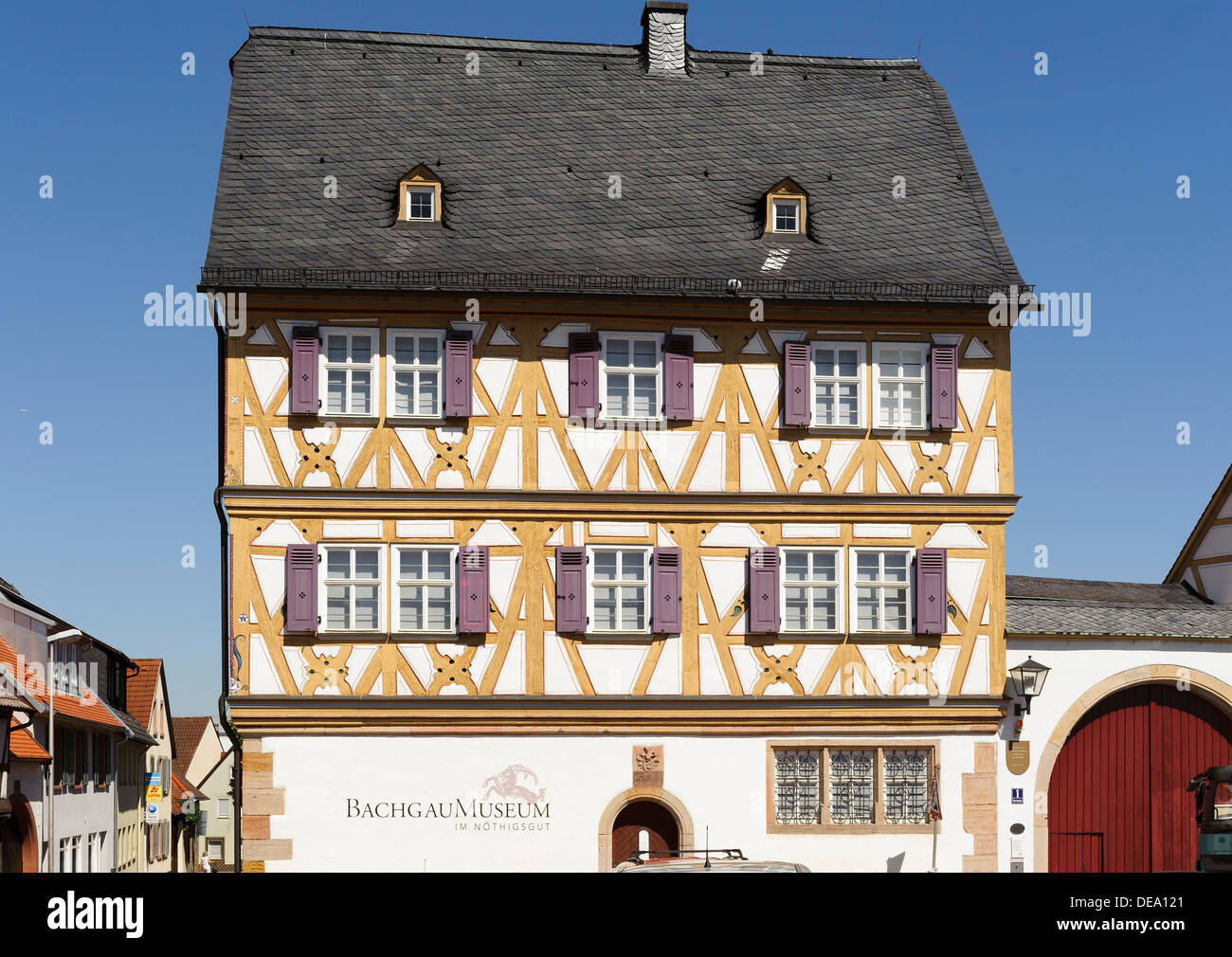 Dans Bach-Museum Nöthingsgut la, en Bavière, principal sur Grossostheim Allemagne Banque D'Images