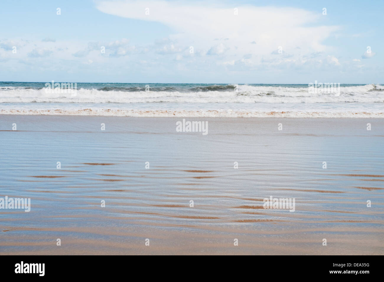 Bord de mer. Plage Torimbia, Niembro, Asturias, Espagne. Banque D'Images