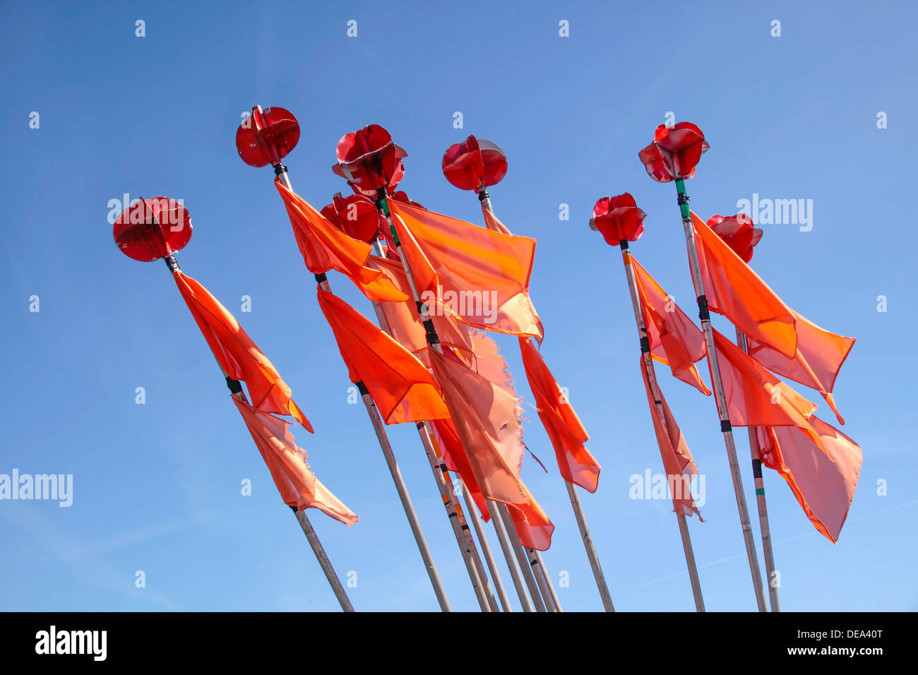 20 Drapeaux Vierges Orange PATIKIL 30x21cm - Sublimation, Décoration Fête, Jardin, Golf, Anniversaire