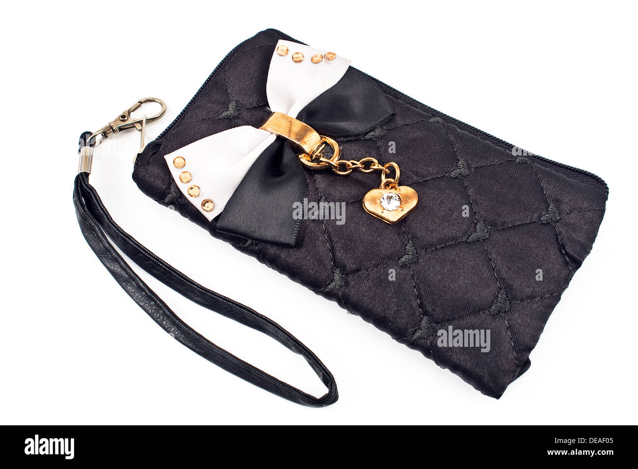 Mesdames téléphone mobile cas isolé sur fond blanc Banque D'Images