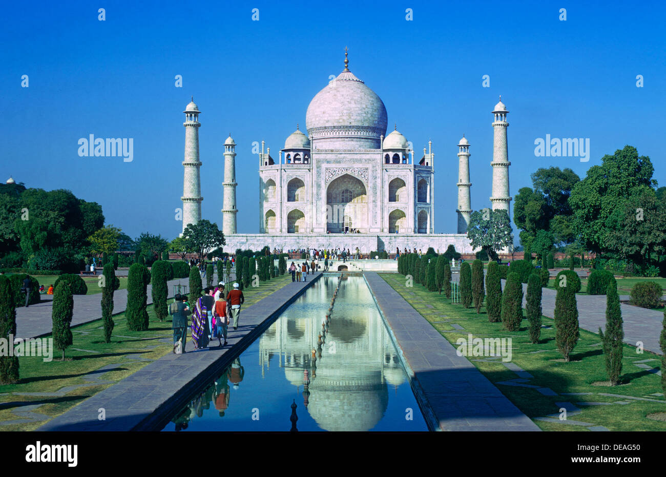Taj Mahal Agra Uttar Pradesh, Inde Banque D'Images