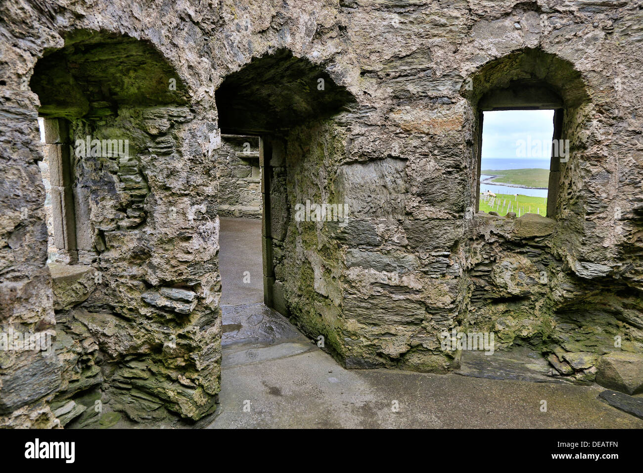 Le Château ; Unst Shetland ; Royaume-Uni ; Banque D'Images