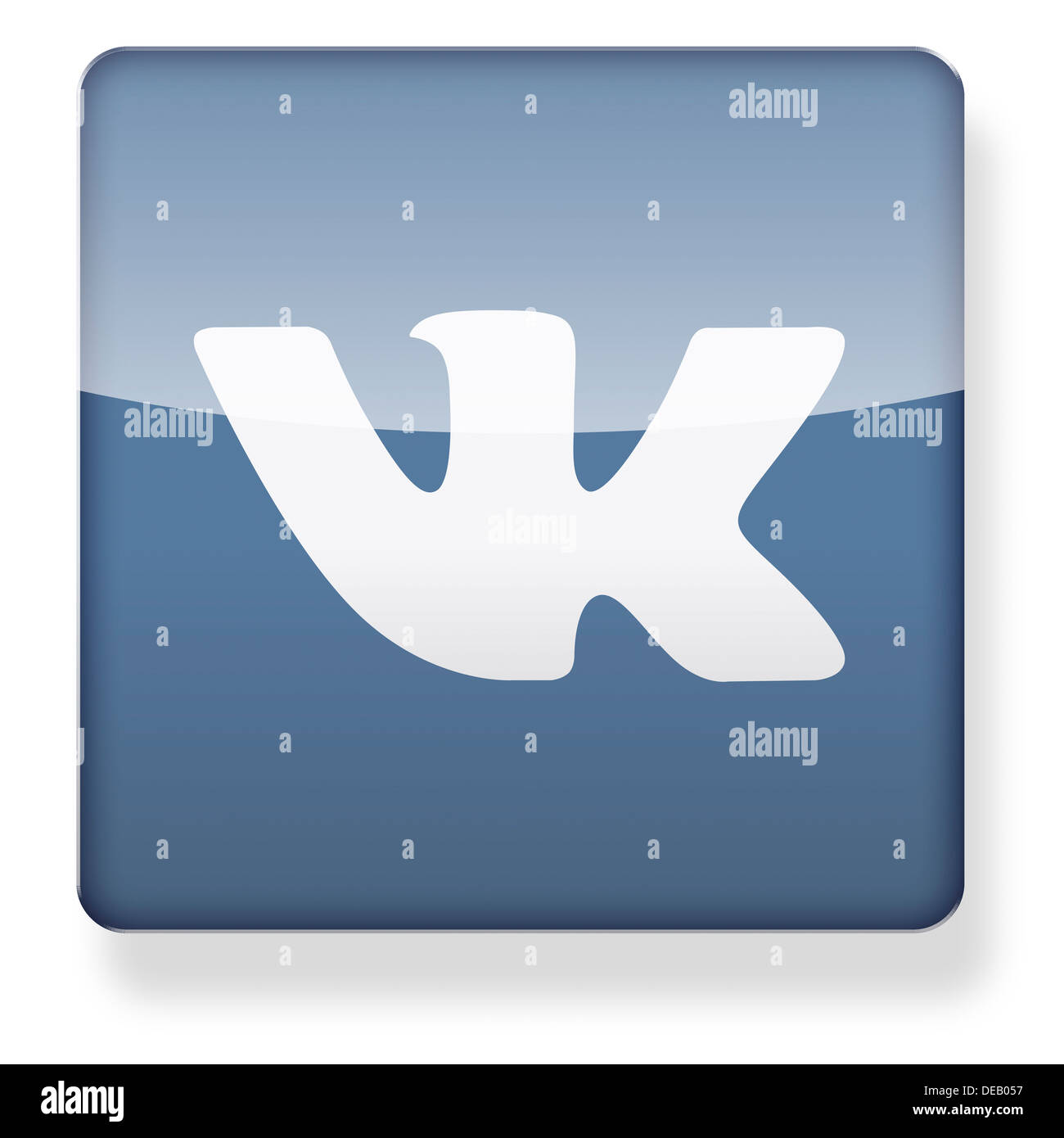 Logo VK comme une icône de l'application. Chemin de détourage inclus. Banque D'Images