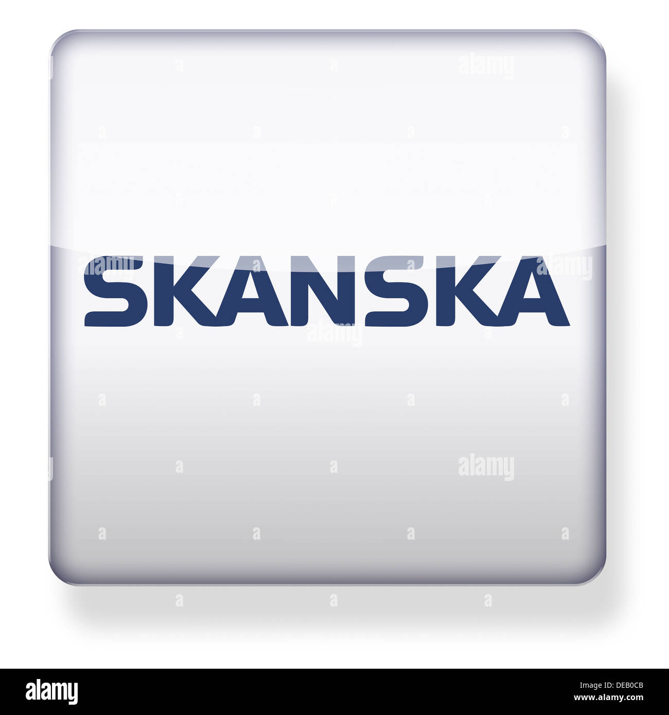 Logo Skanska comme une icône de l'application. Chemin de détourage inclus. Banque D'Images