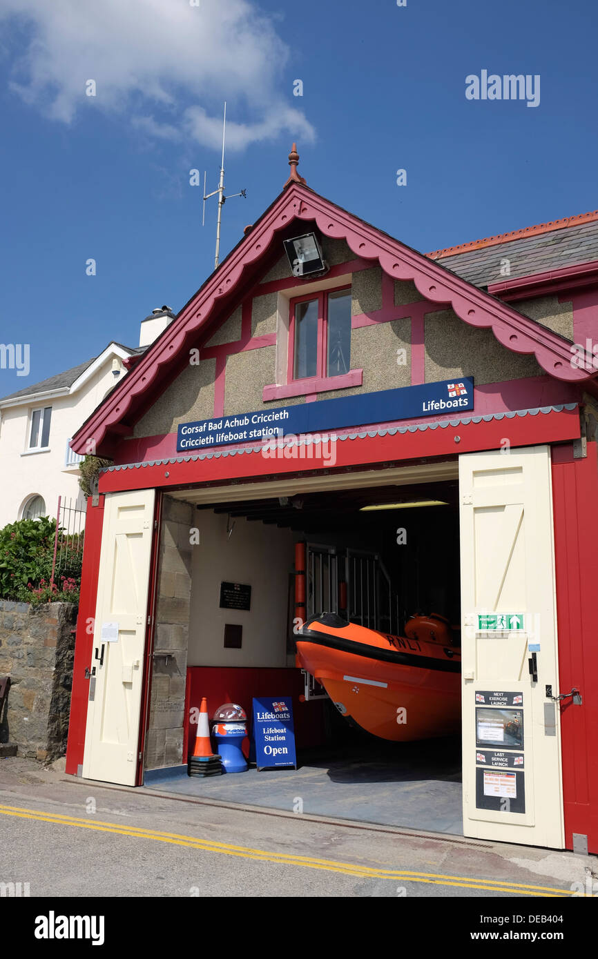 Station de sauvetage de la péninsule de Lleyn Criccieth Cricieth, Gwynedd, au nord du Pays de Galles UK Banque D'Images