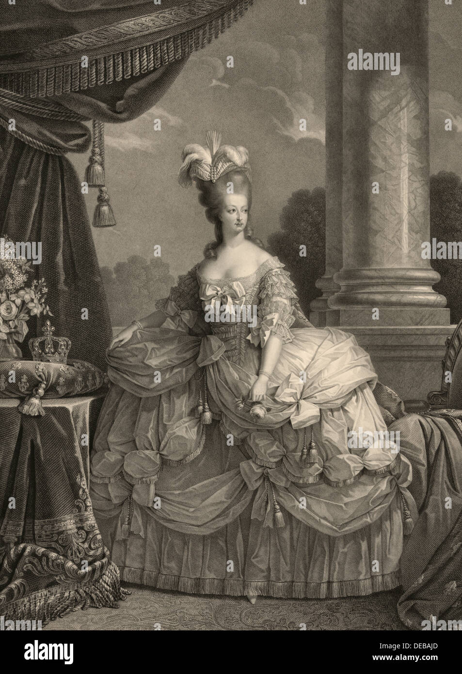 Portrait en pied d'une femme, vers 1850 Banque D'Images