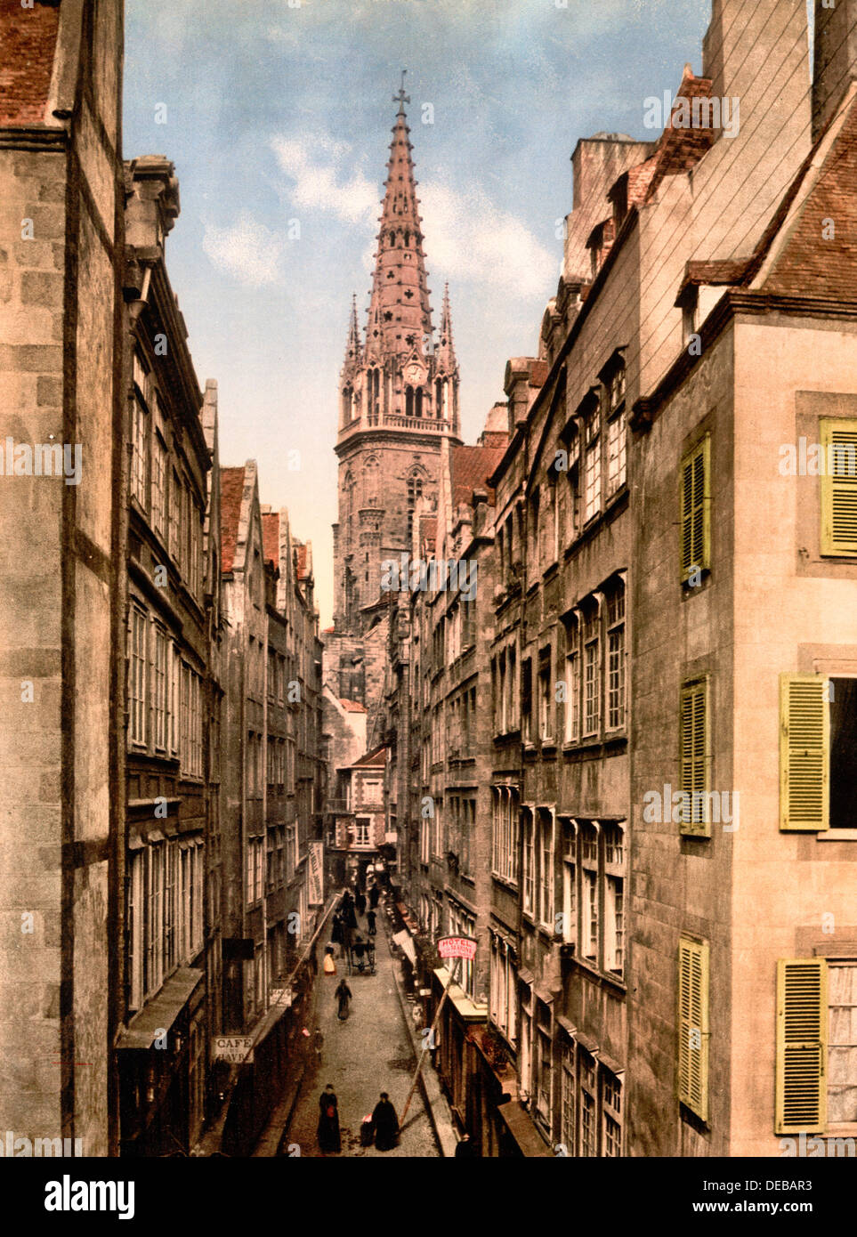 Grand Rue, Saint-Malo, France, vers 1900 Banque D'Images