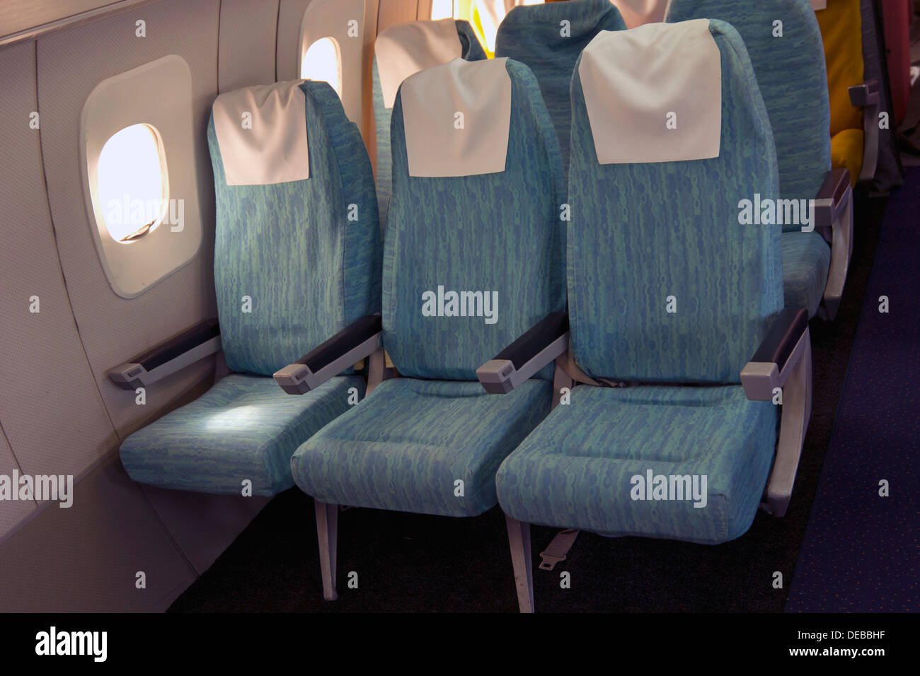 Des sièges confortables en cabine de l'avion TU-144. Banque D'Images