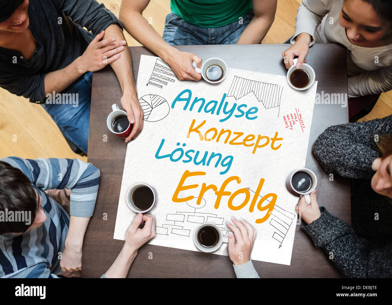 Équipe de création au travail Banque D'Images