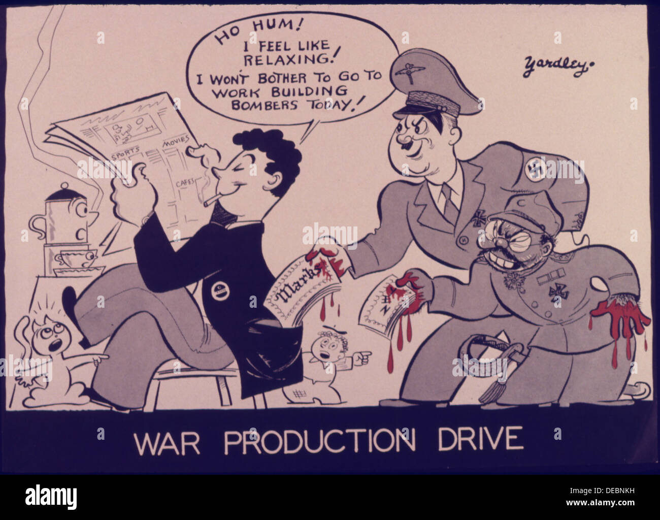 War production Drive était une route importante pendant la seconde Guerre mondiale, facilitant le transport des matériaux pour la production de guerre. Il a joué un rôle clé dans les efforts industriels de la nation pendant la guerre. Banque D'Images