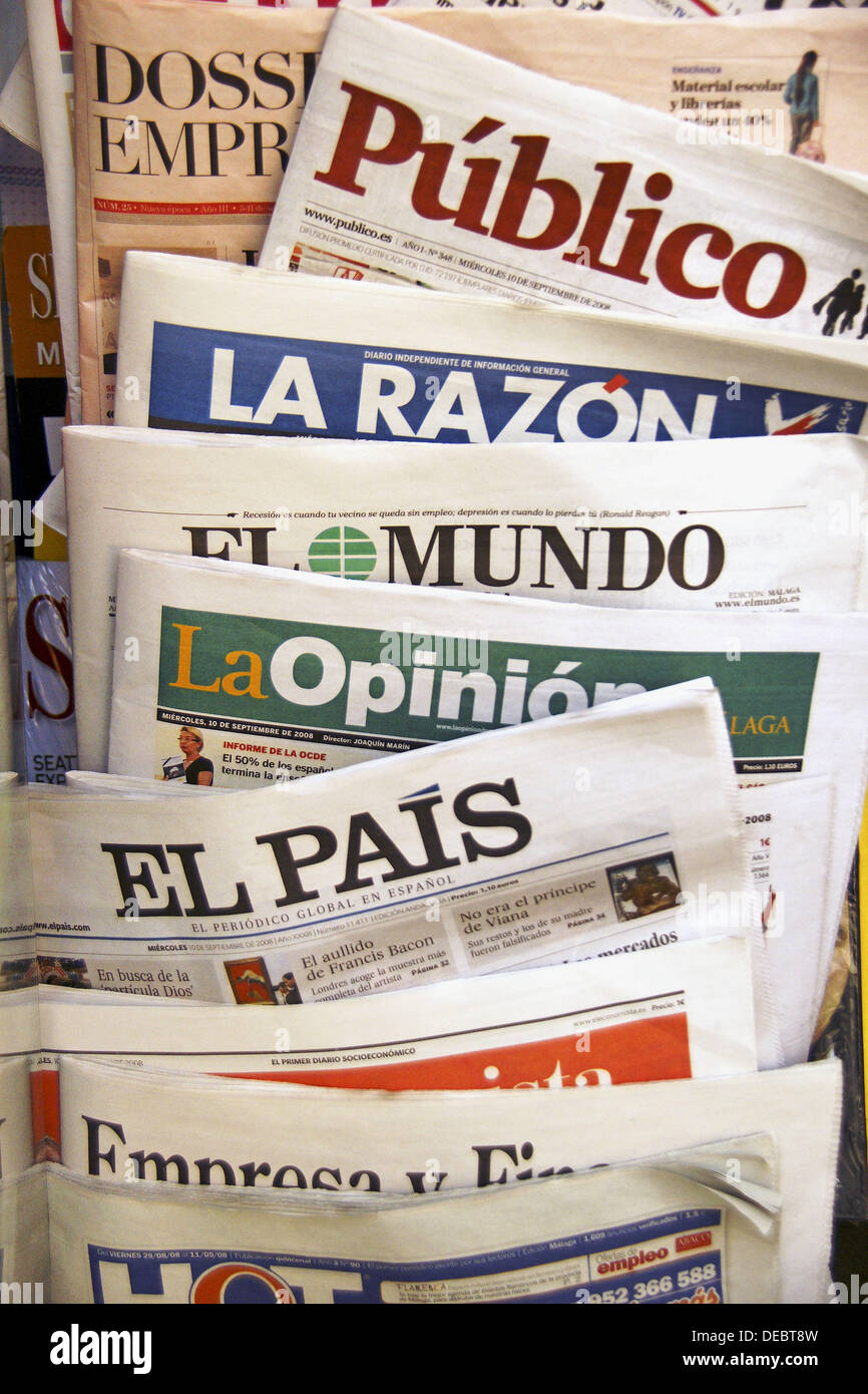 La presse espagnole, l'Espagne Photo Stock - Alamy