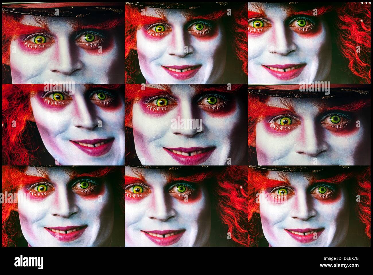 Johnny Depp comme le Chapelier fou de Tim Burton dans Alice au Pays des Merveilles (2010 Photo