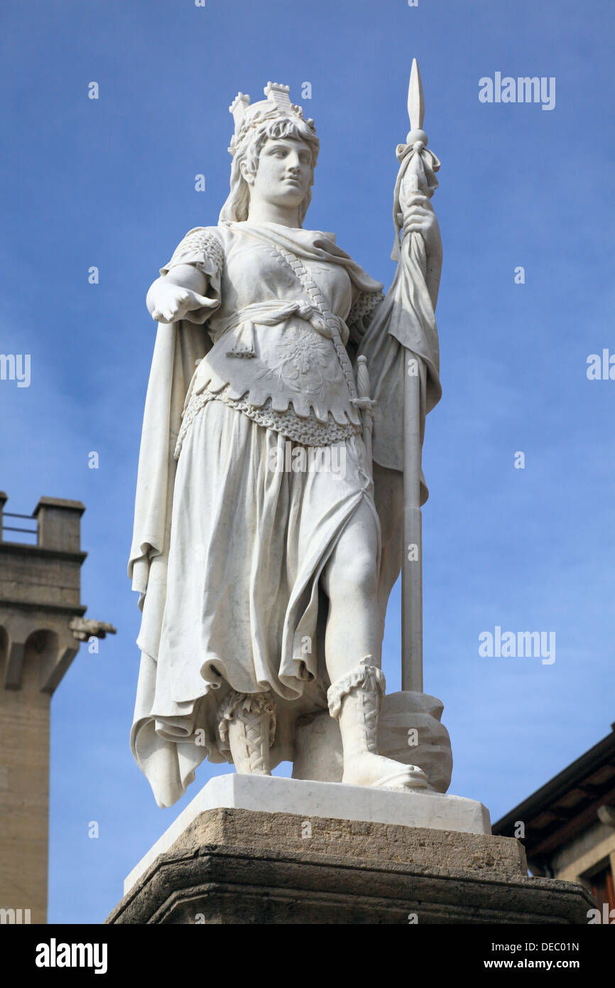 La Statue de la liberté à San Marino, Europe Banque D'Images