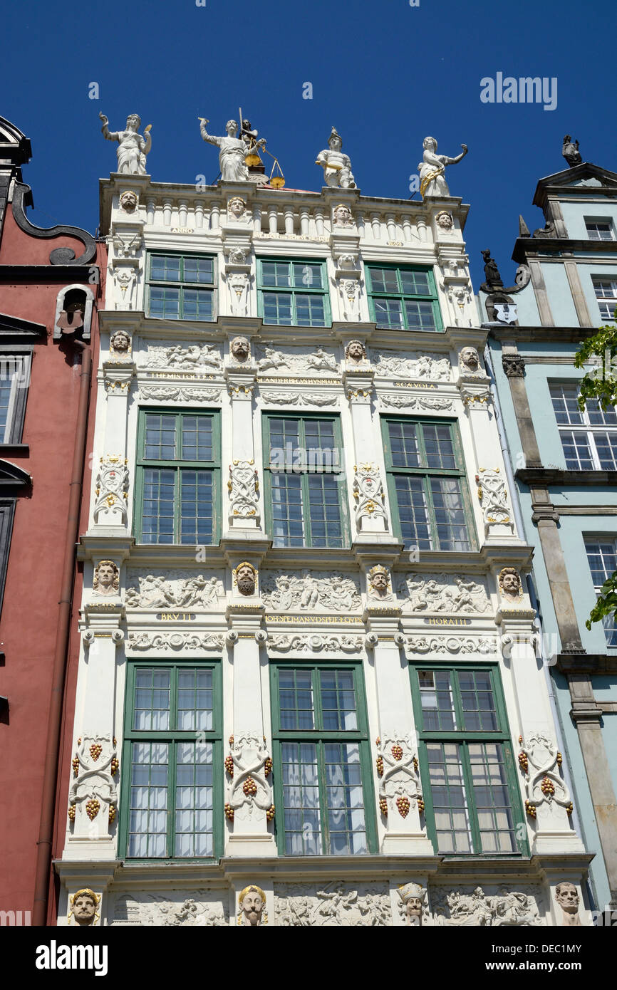La maison d'or sur le marché depuis longtemps, Gdansk, en voïvodie de, Pologne Banque D'Images