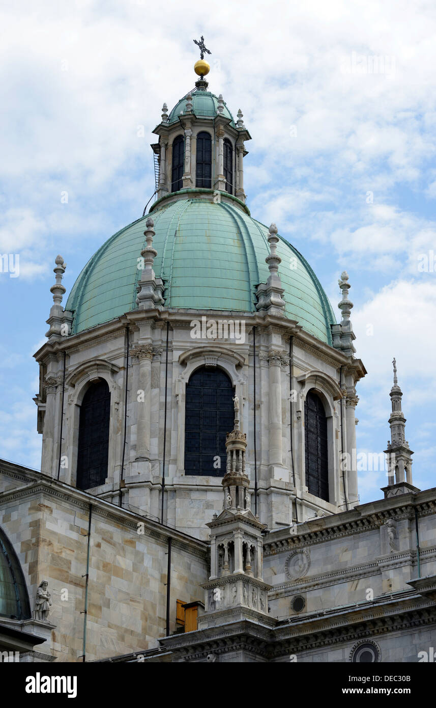 Dôme de la Cathédrale de Côme, Cathédrale de Santa Maria Maggiore, Côme, Lombardie, Italie Banque D'Images