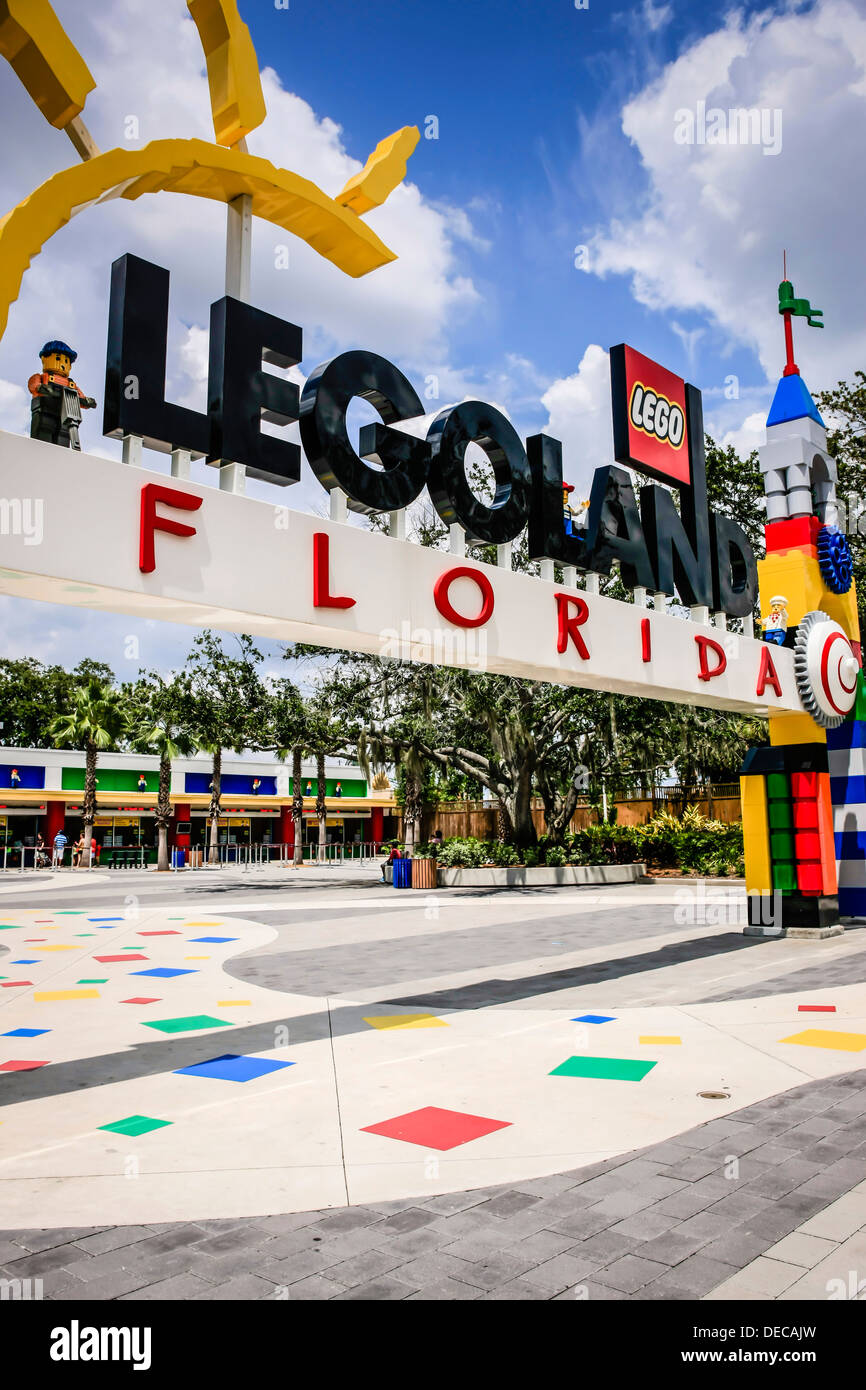 Entrée de Legoland Florida Banque D'Images