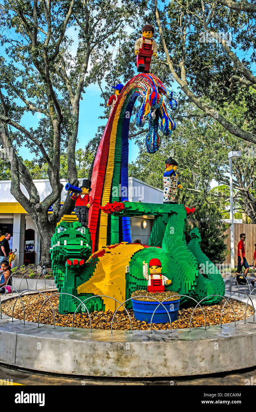 Fantasy en couleur au Parc Legoland en Floride Banque D'Images