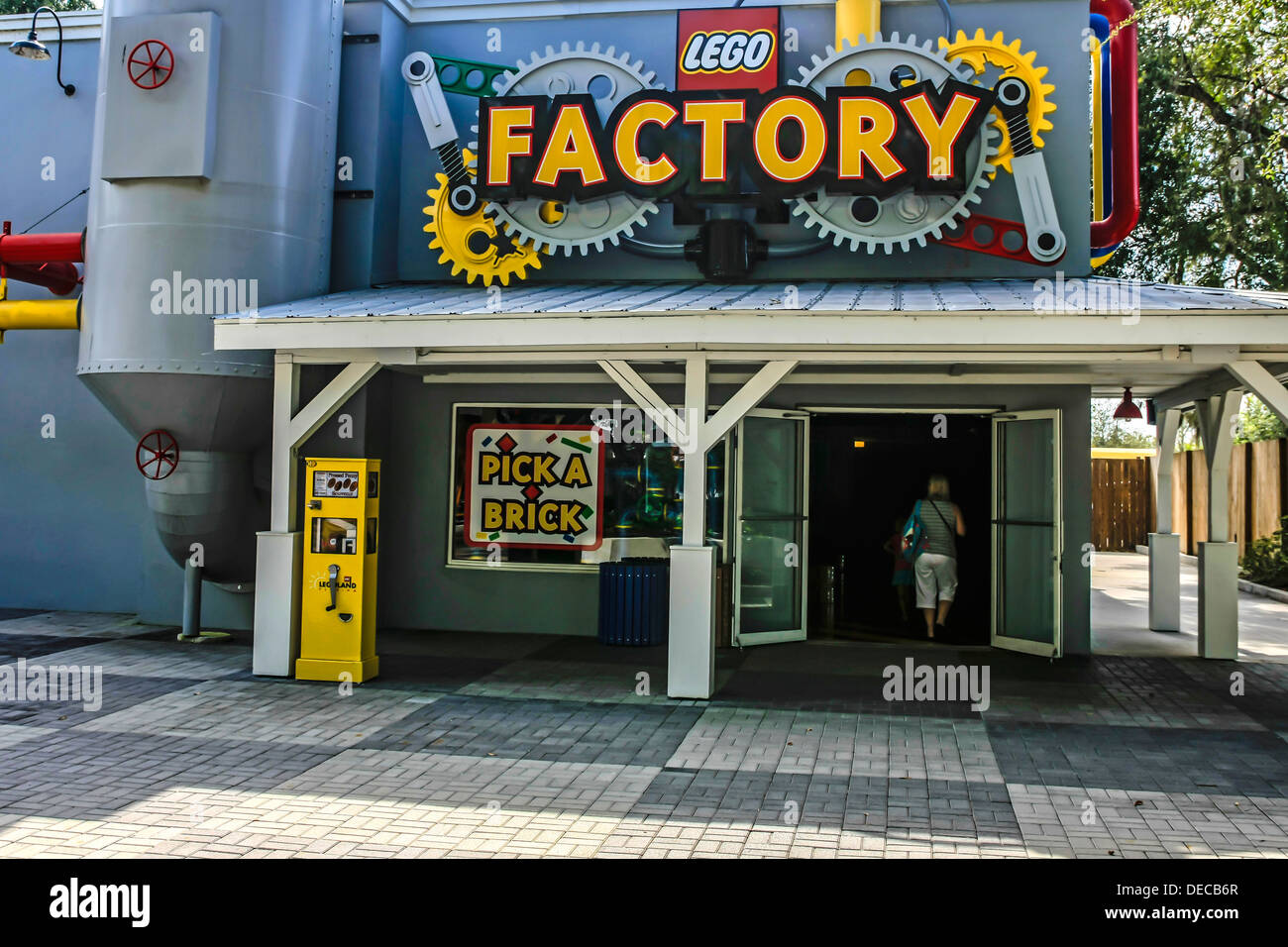 L'usine Lego au parc à thème Legoland Florida Banque D'Images