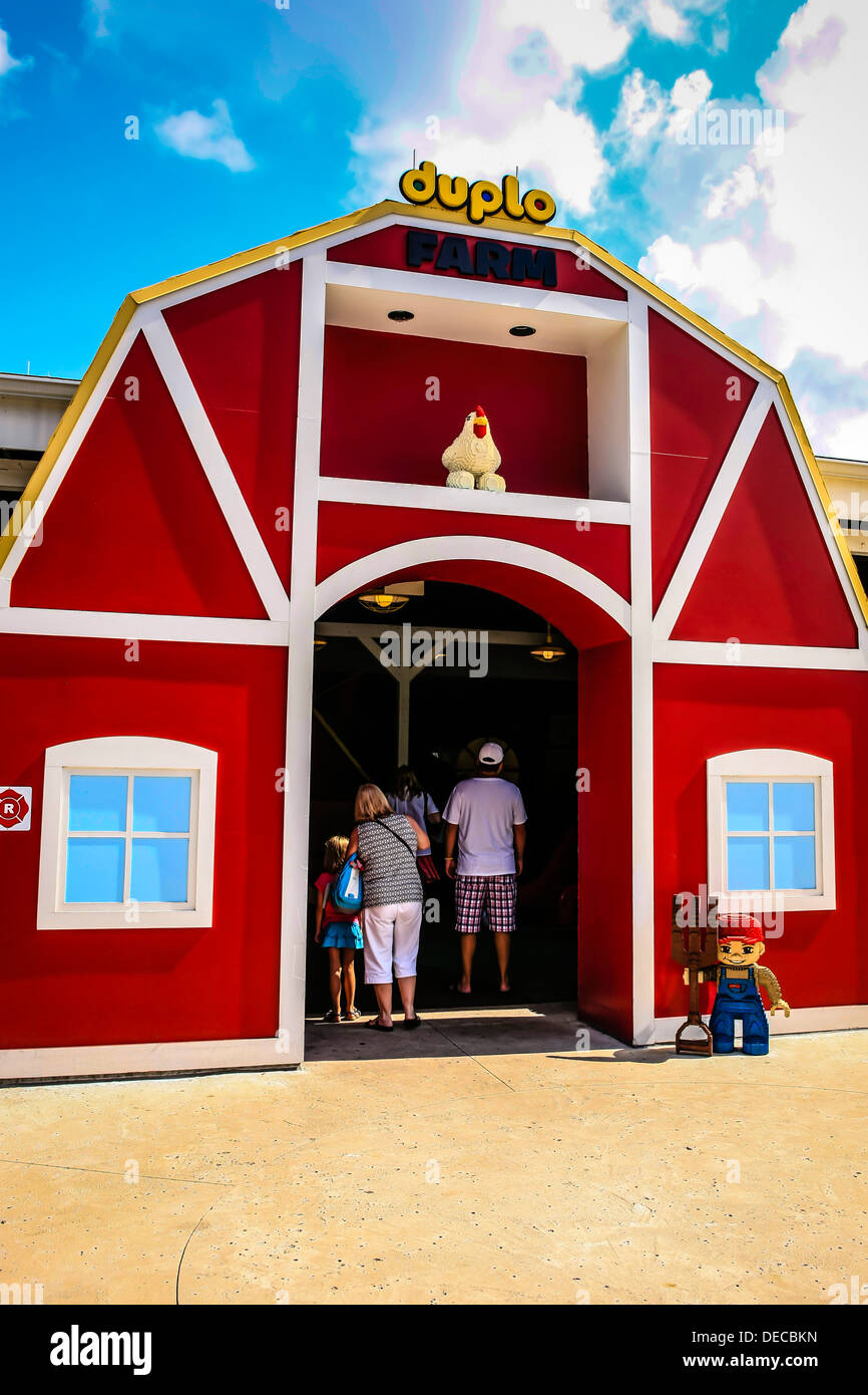 La Duplo Toy Grange à Legoland Florida Banque D'Images