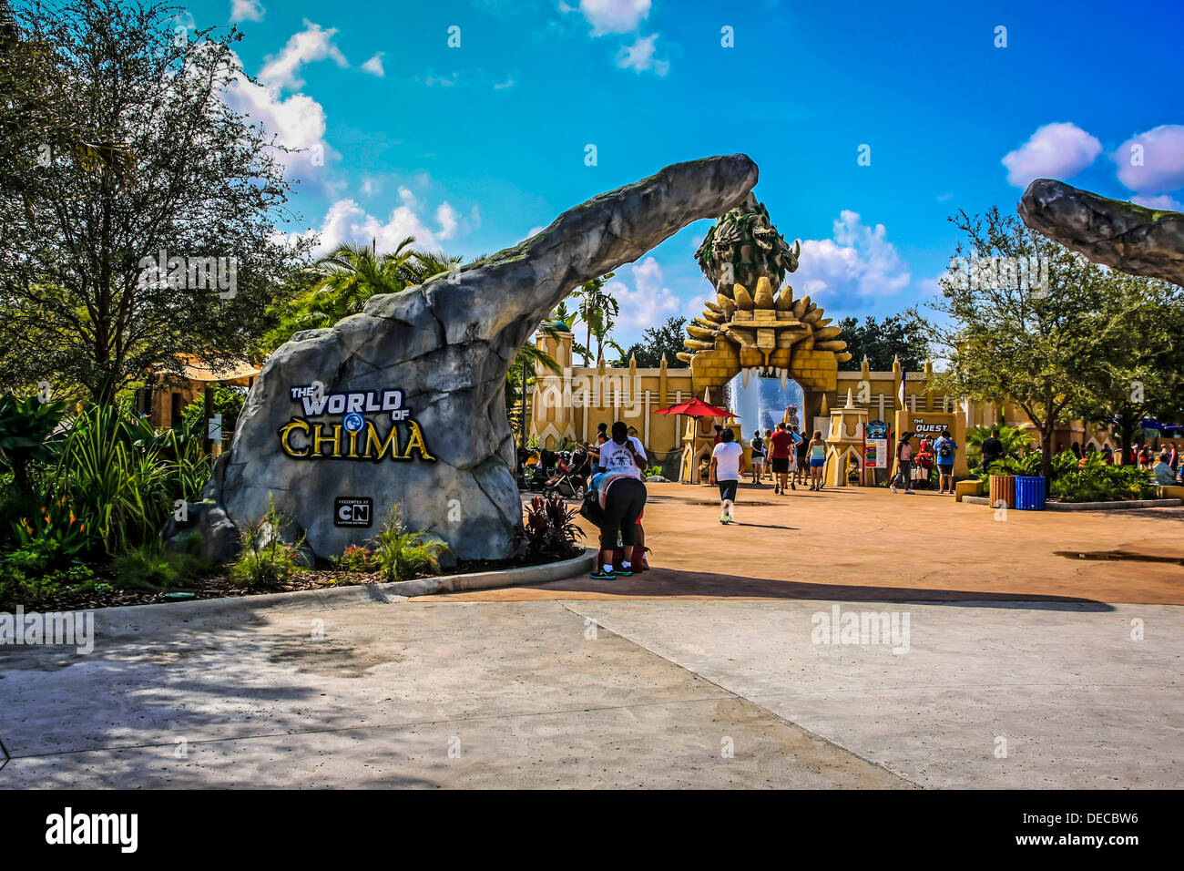 La quête de Chi au monde de Chima ride au Parc Legoland Florida Banque D'Images