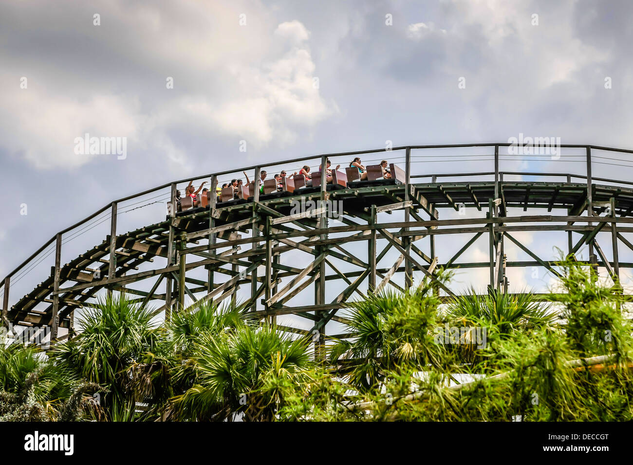 Le monde de l'aventure rollercoaster à Legoland Florida Banque D'Images