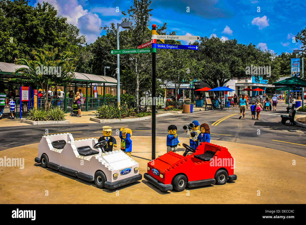 La ville dans la zone de Legoland Florida Banque D'Images