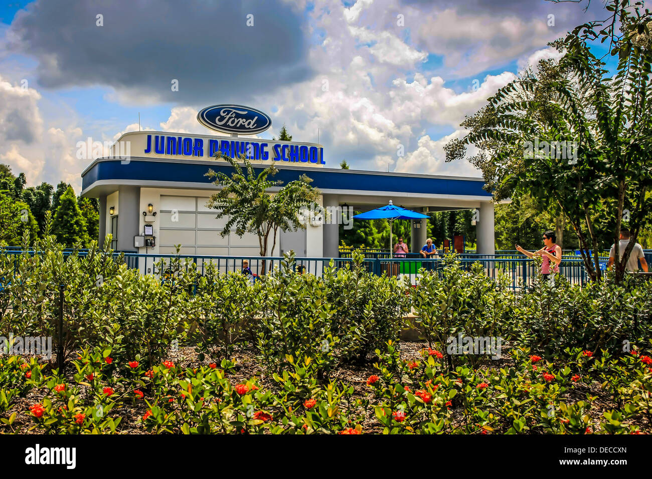 Auto-école junior au parc à thème Legoland Florida City Banque D'Images