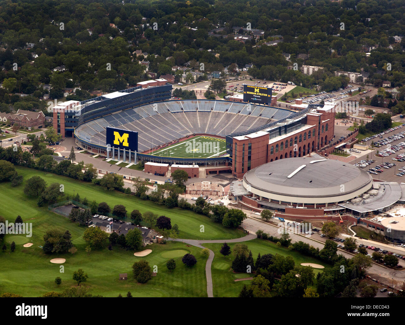 Le stade de football de l'Université du Michigan, Ann Arbor, Michigan. Banque D'Images