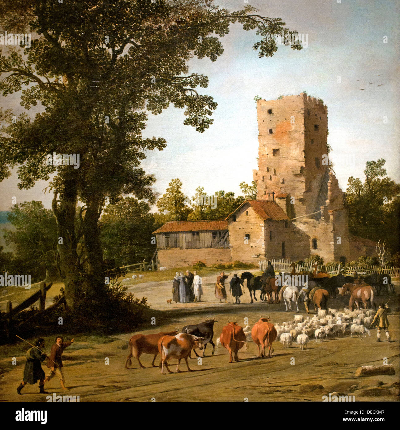 Adieu à Abraham et Lea et Lot et sa femme 1630 - 1608 Post Pieter Jansz Dutch 1669 Pays-Bas Banque D'Images