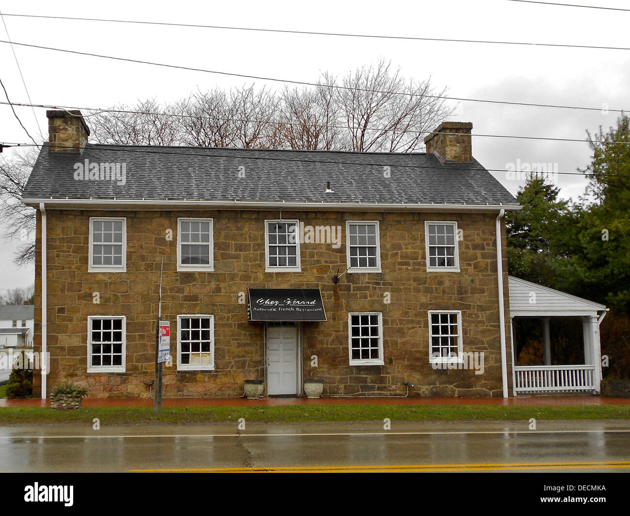 Hopwood-Miller Tavern sur la PNSR depuis le 27 novembre 1995. On U.S. Route 40 (rue principale ou sur la route nationale) dans Hopwood, South Union Township, comté de Fayette, New York près de Greensboro. Banque D'Images