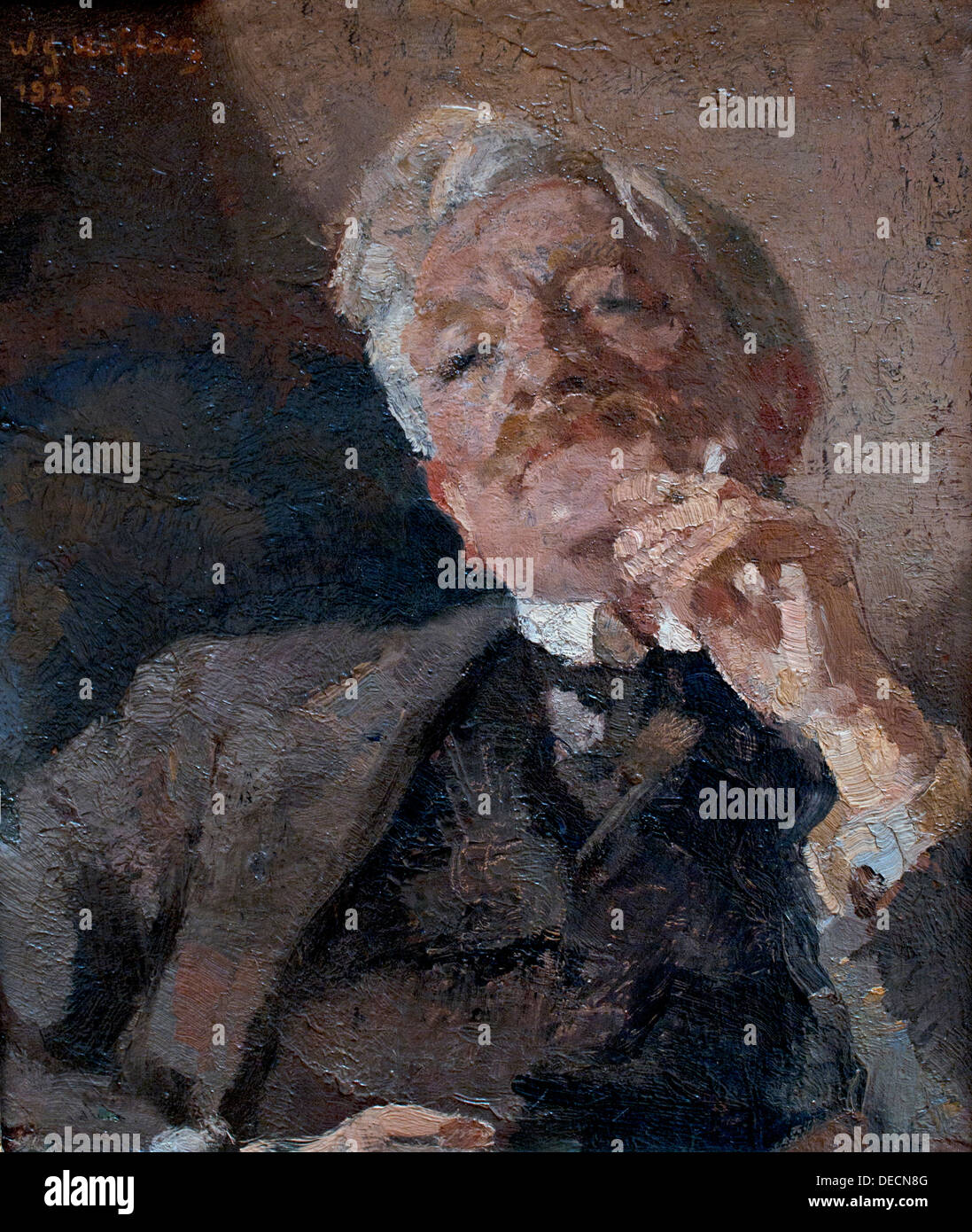 Portrait de G.J. Hofker 1920 par Willem Gerard Hofker Pays-bas Néerlandais Banque D'Images