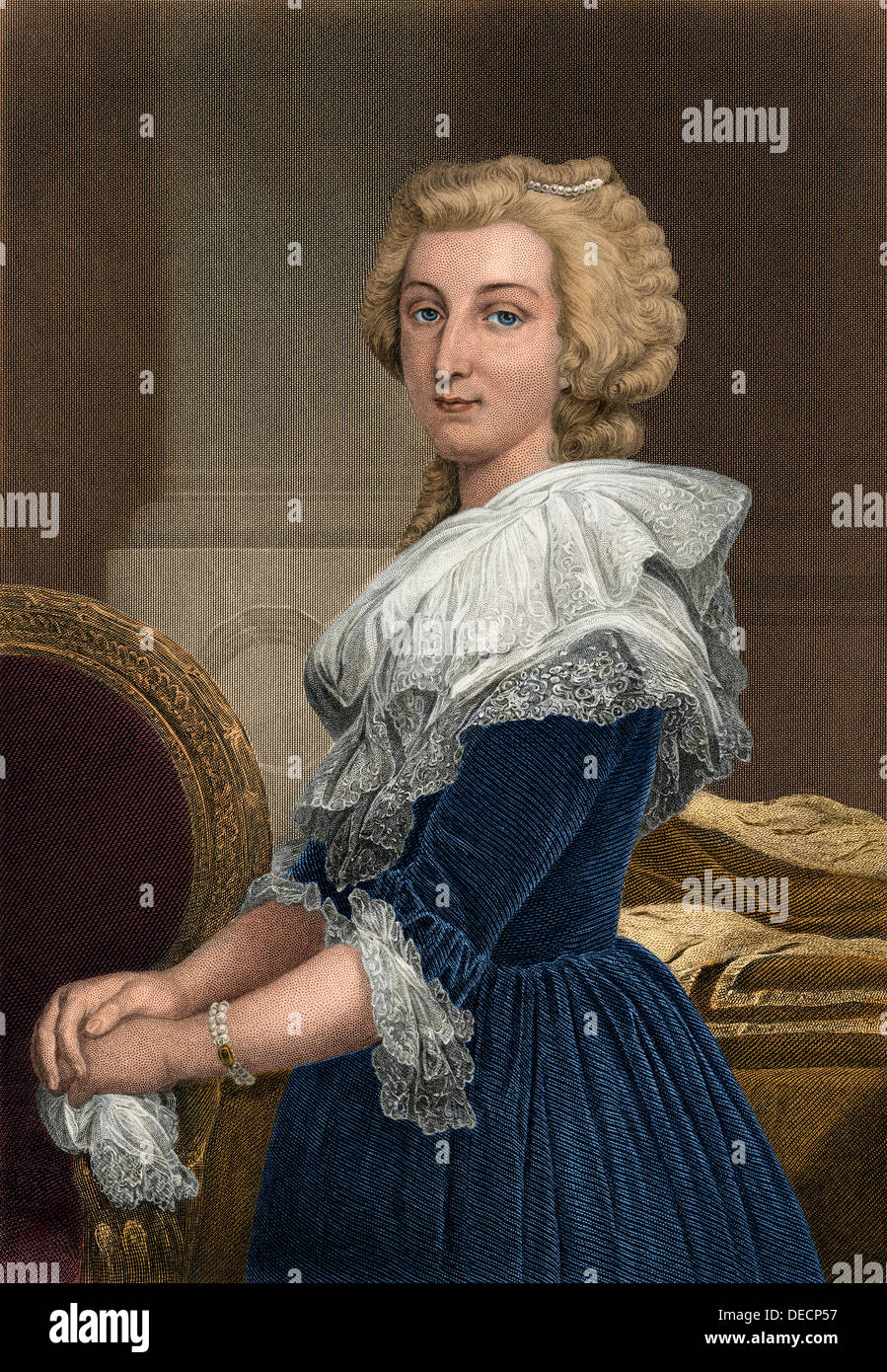 Marie Antoinette, Reine de France. Gravure sur bois couleur numérique Banque D'Images