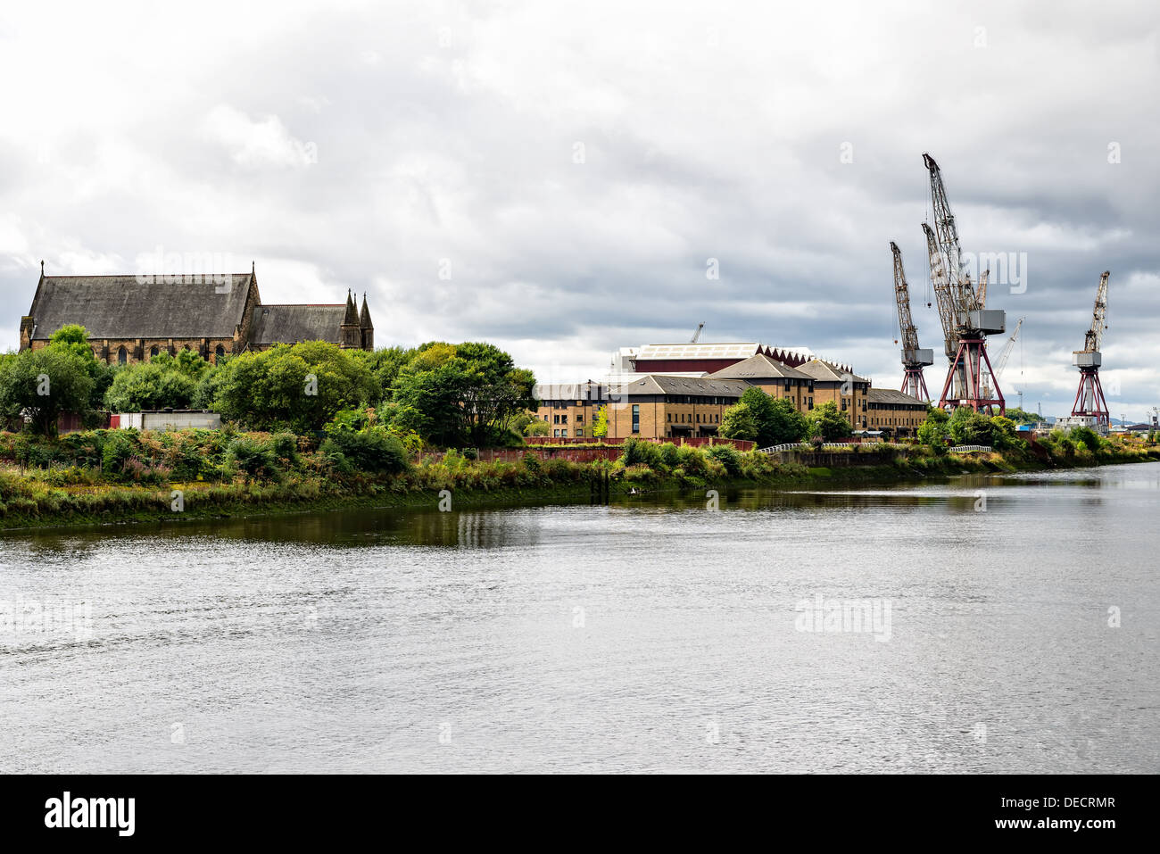 Vue sur la rivière Clyde, Glasgow, Écosse, Royaume-Uni Banque D'Images