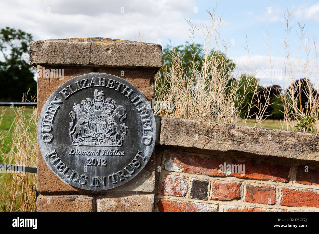 Jubilé de diamant de la reine Elizabeth 2 Plaque Banque D'Images
