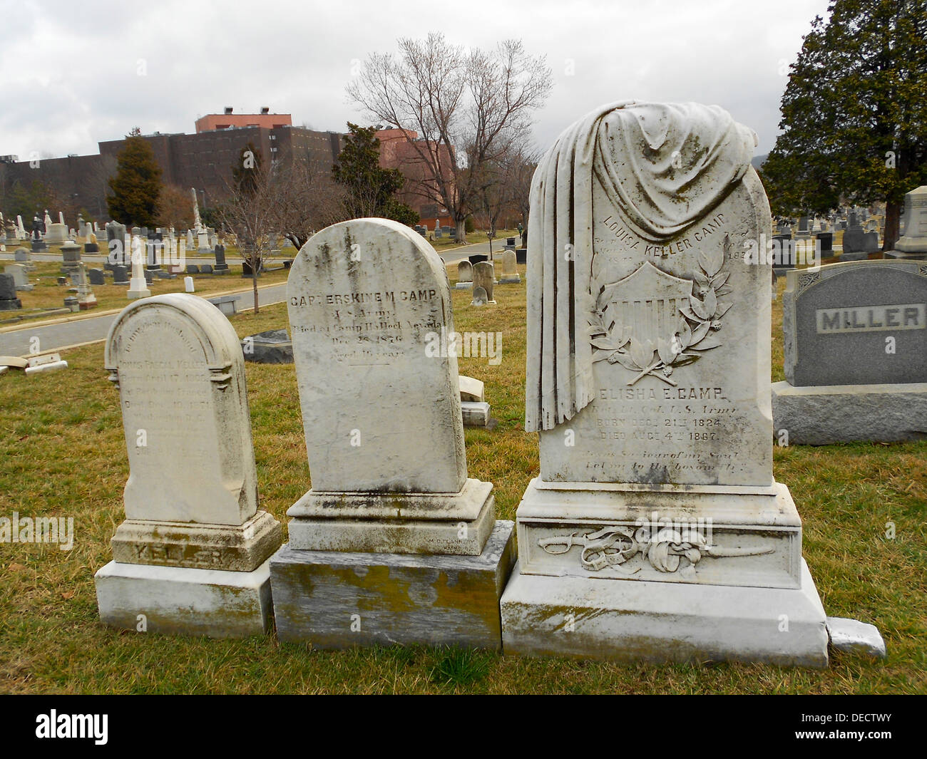 Grave dans le cimetière du Congrès à Washington, DC, un National Historic Landmark. La famille Hill Banque D'Images